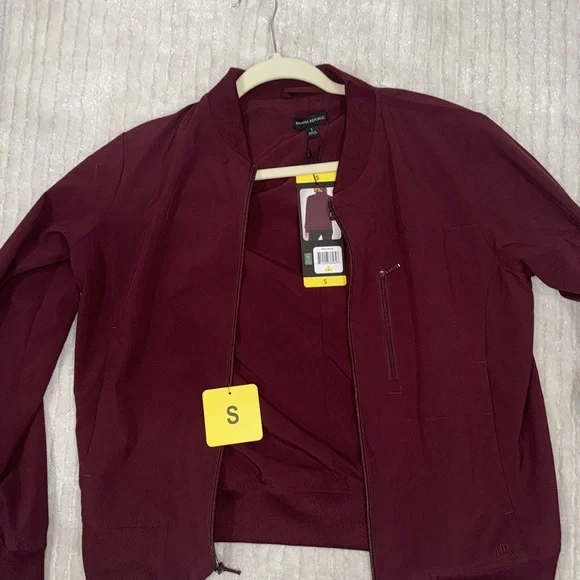 Banana Republic Burgundy Zip up Jacket Size S - Picture 2 of 3